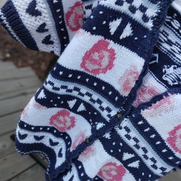 Vintage Cape Isle hand Knitted sweater-size M - Picture 4 of 5